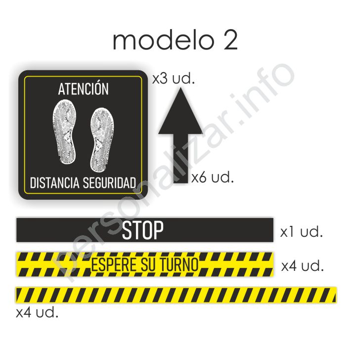 Pack adhesivos suelo flujo de clientes Modelo 2