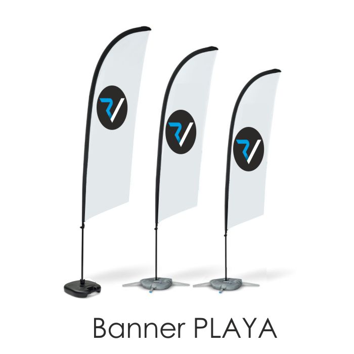 Bandera Publicitaria Playa Tipo Surf 