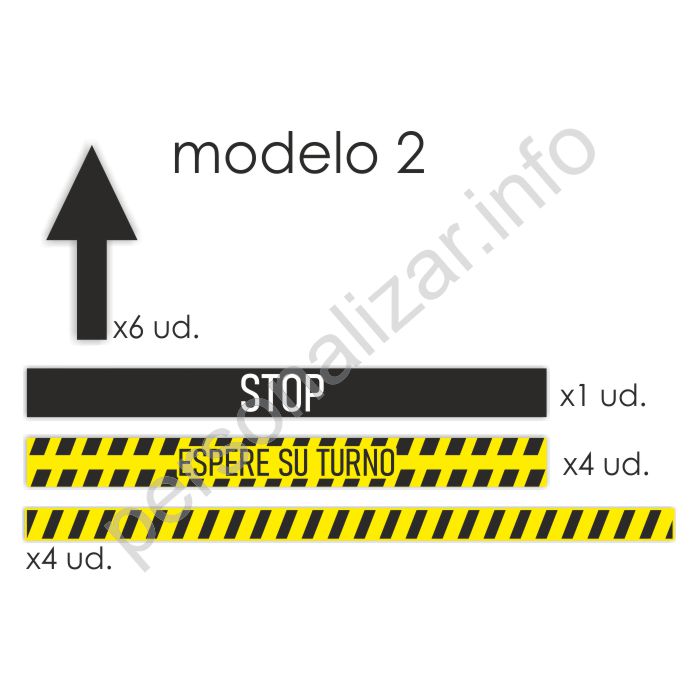 Pack adhesivos suelo flujo de clientes Modelo 2