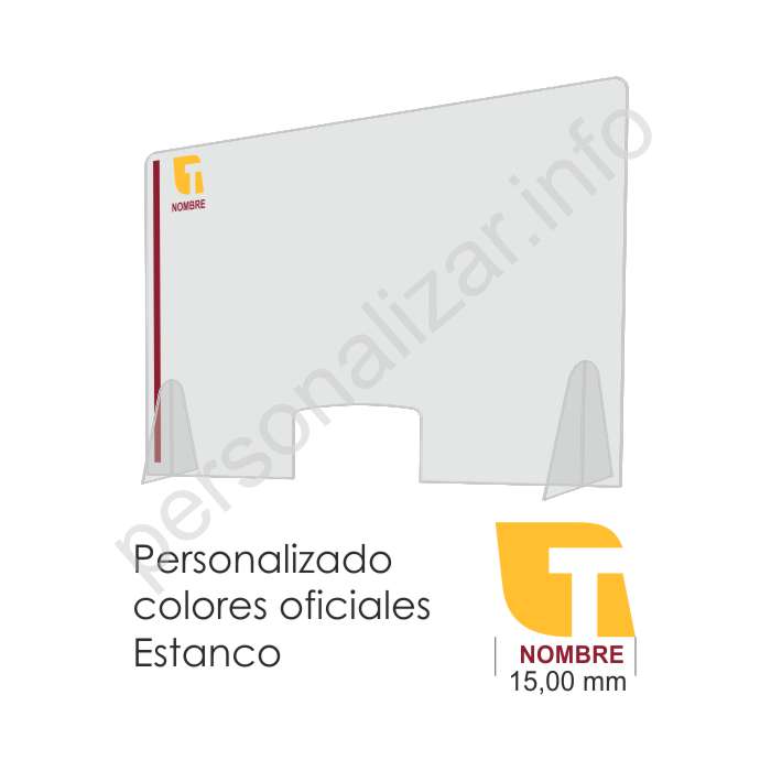 Mampara protección para mostrador ESTANCOS