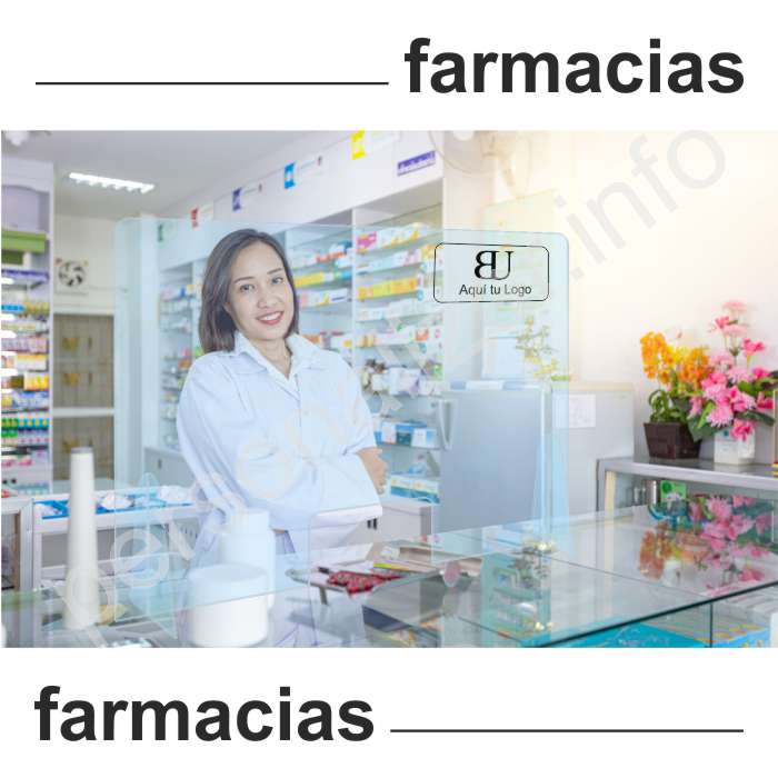Mampara protectora mostrador Coronavirus Farmacias